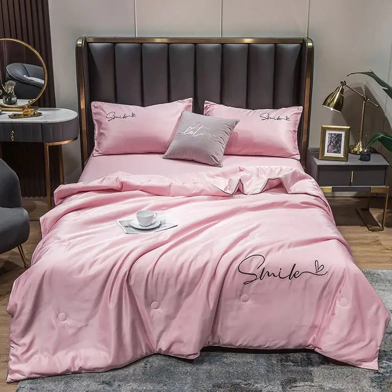 Washed Silk Summer Quilt Set (3 Pcs)