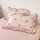 Ruffle Bow Duvet Cover Set (4 Pcs)