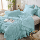 Korean Lace Seersucker Bedding Set